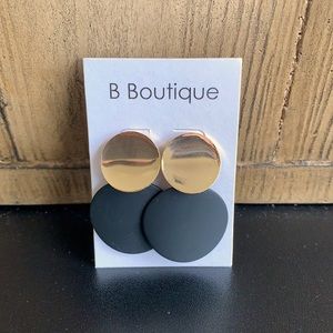 B Boutique Stacked Circular Earrings